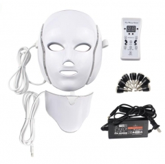 7 colors Photon light therapy LED Mask for face and neck